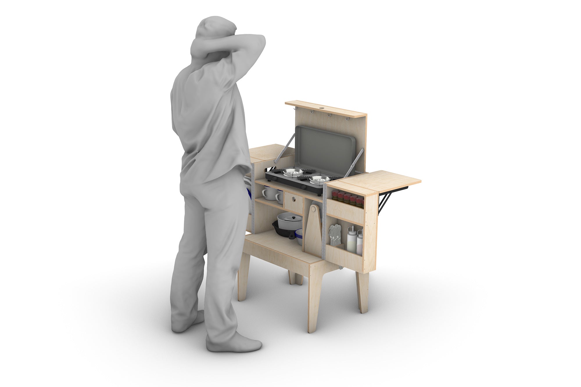 Portable Camp Kitchen Plans (Inches)