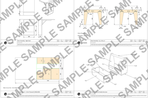 Portable Camp Kitchen Plans (Metric)
