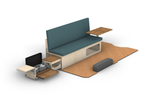 Campervan Conversion Folding Couch & Bed Plans (Left Side)
