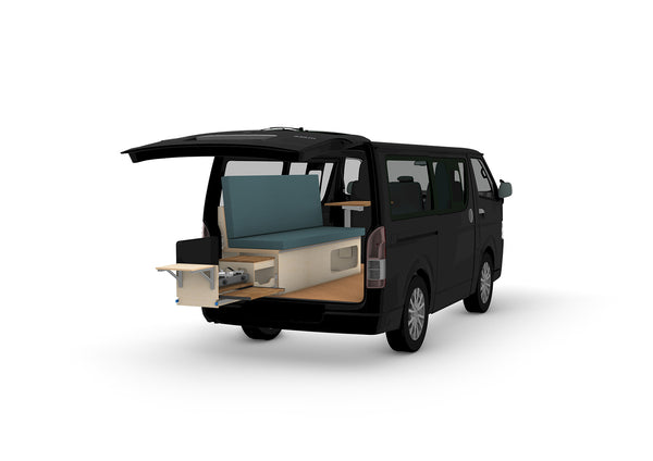 Campervan Conversion Folding Couch & Bed Plans (Left Side)