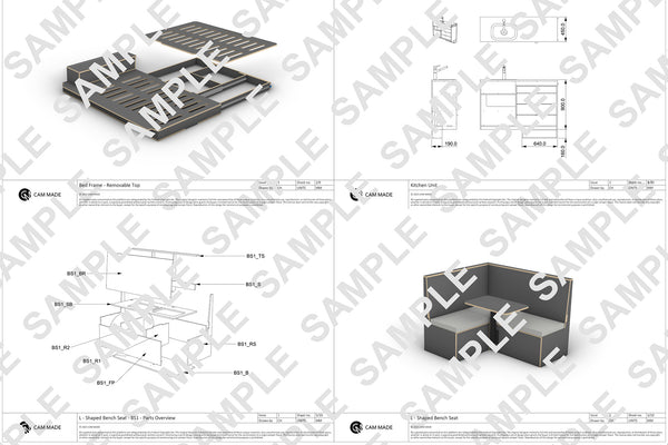 Mercedes Sprinter 144 MWB Campervan Conversion Plans (RHD)