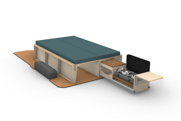 Plans de canapé et lit de camping-car (côté droit) – Canapé pliant de van DIY | Fichiers CNC DXF