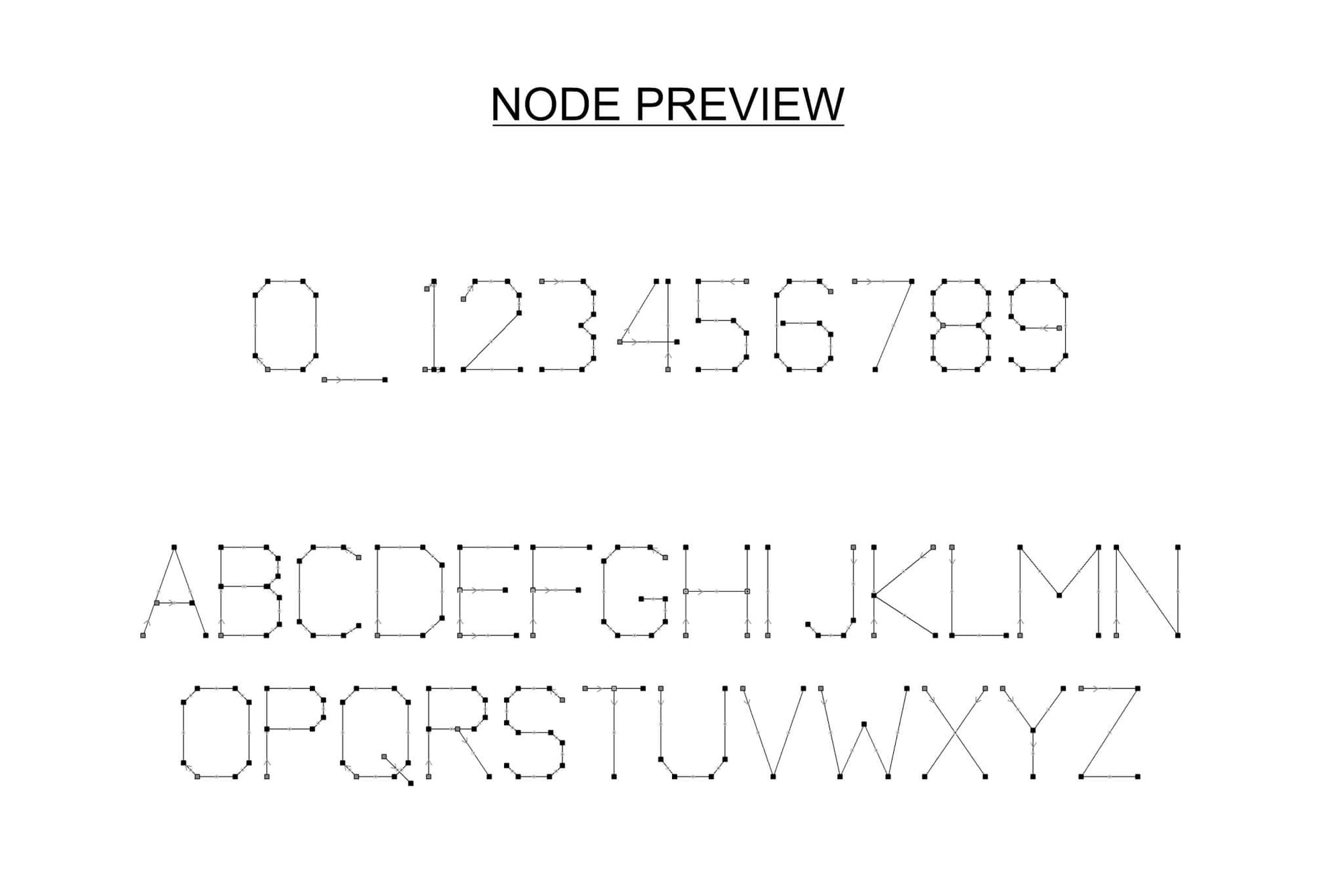 Stick Font for Machine Engraving