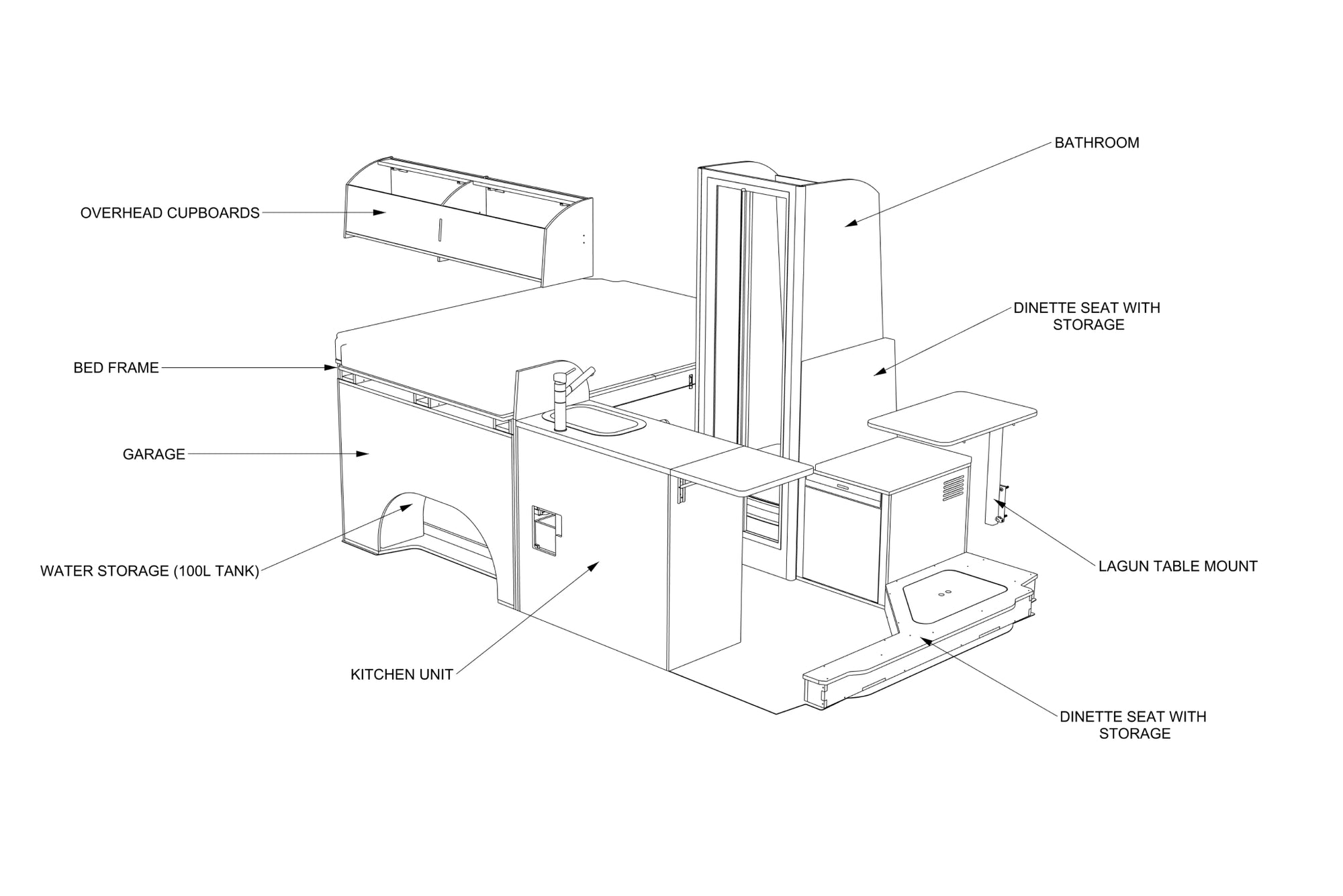 Fiat Ducato L2H2 Camper Fit Out Plans (LHD)