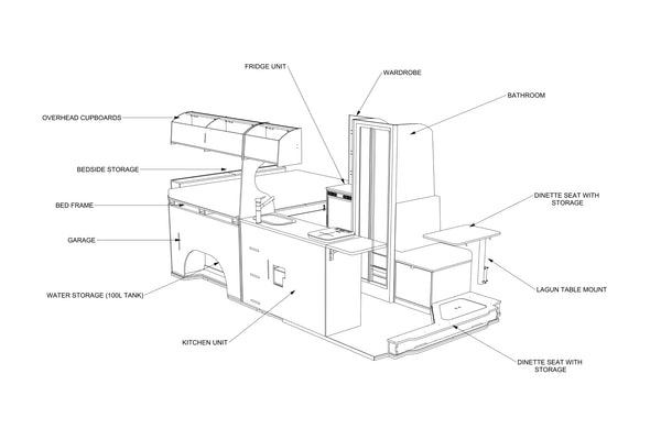 Fiat Ducato L3H2 Camper Conversion Plans (LHD)