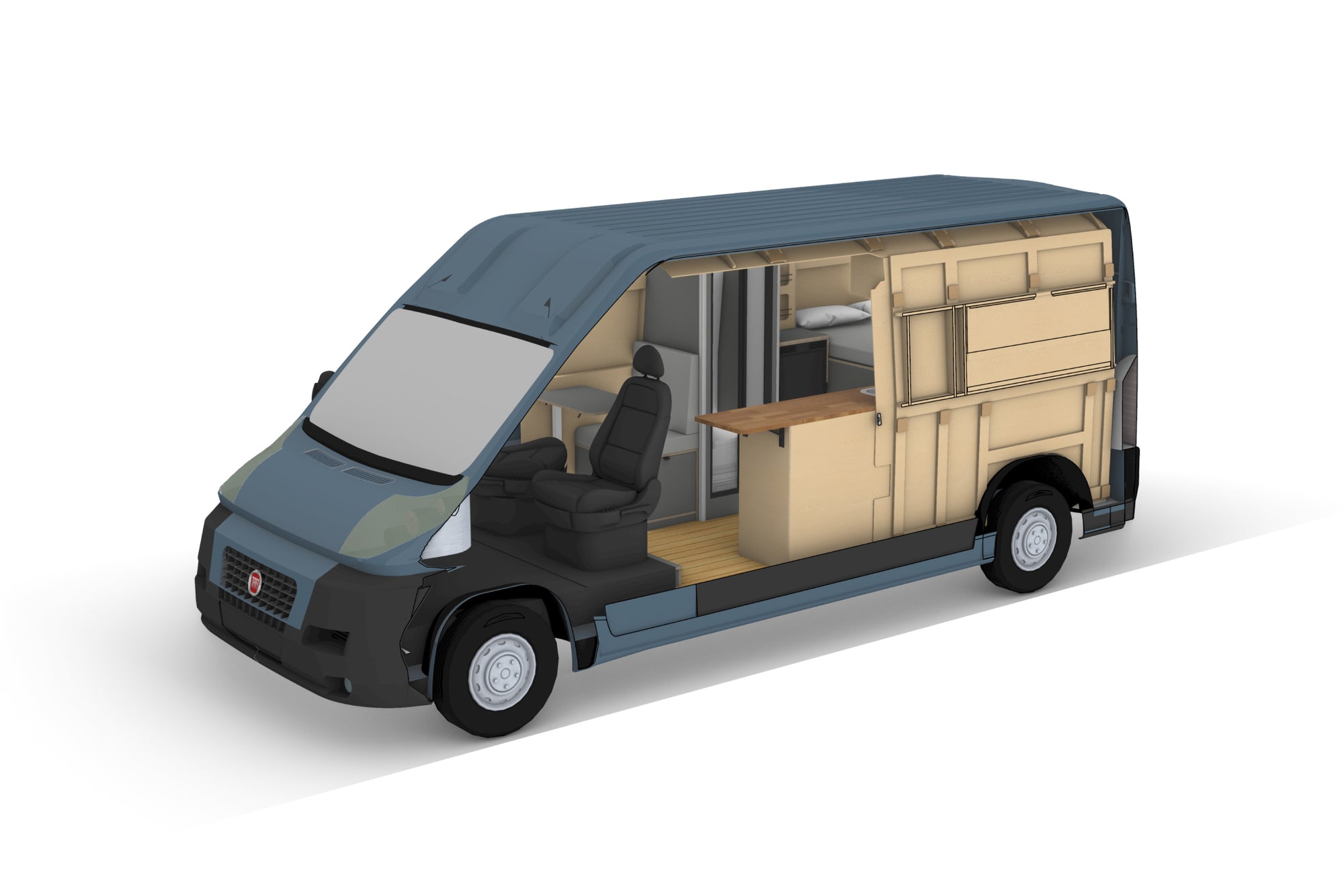 Fiat Ducato L3H2 Camper Conversion Plans (RHD)