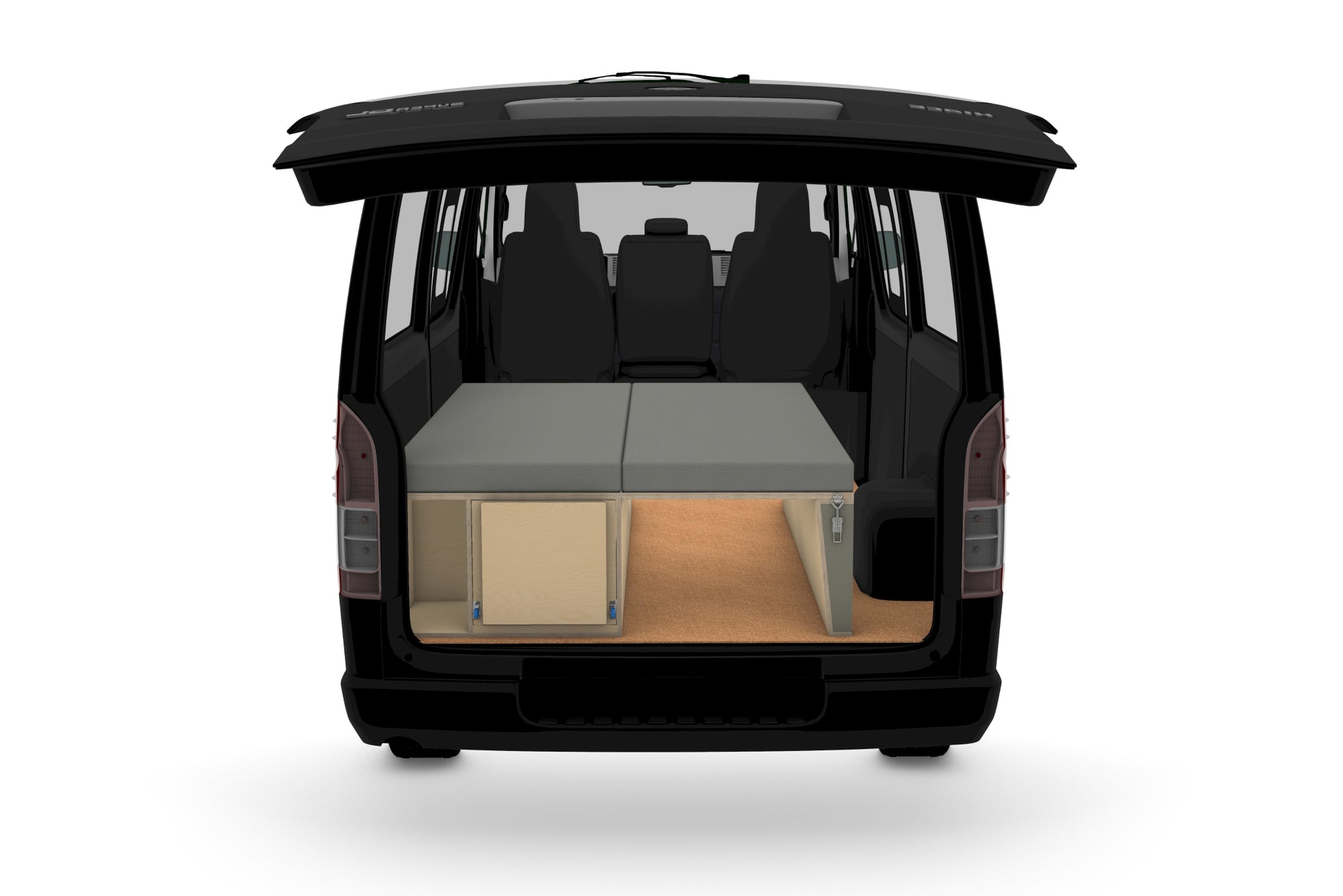 Folding Camper Couch with Storage (Left Side)