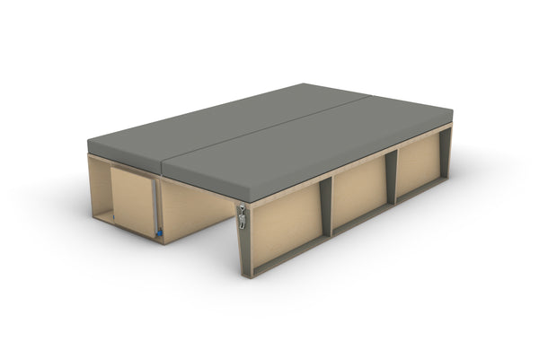 Folding Camper Couch with Storage (Left Side)