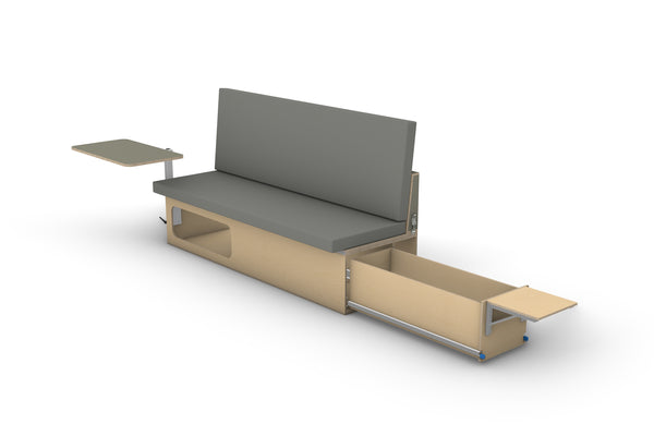 Folding Camper Couch with Storage (Right Side)