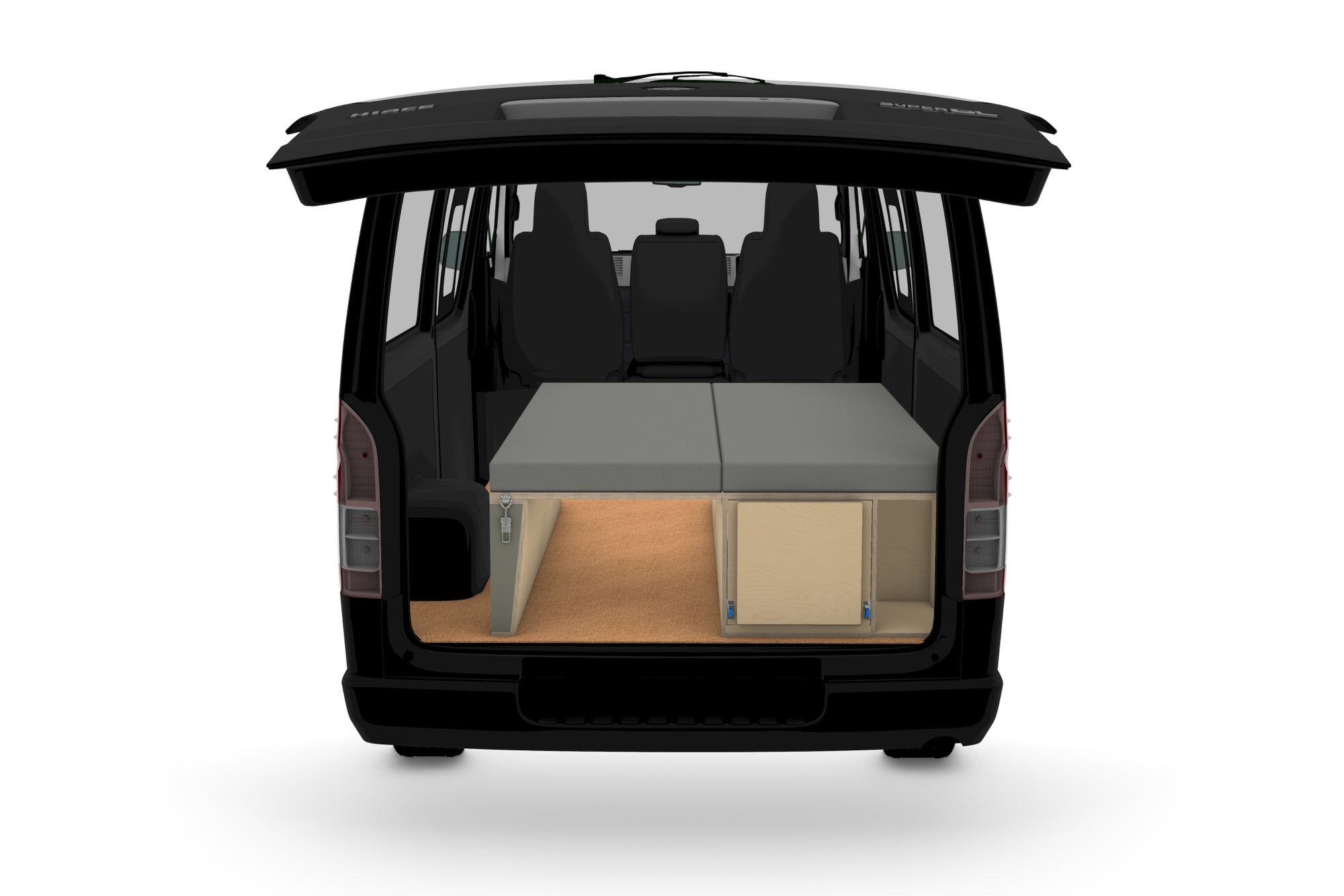 Folding Camper Couch with Storage (Right Side)