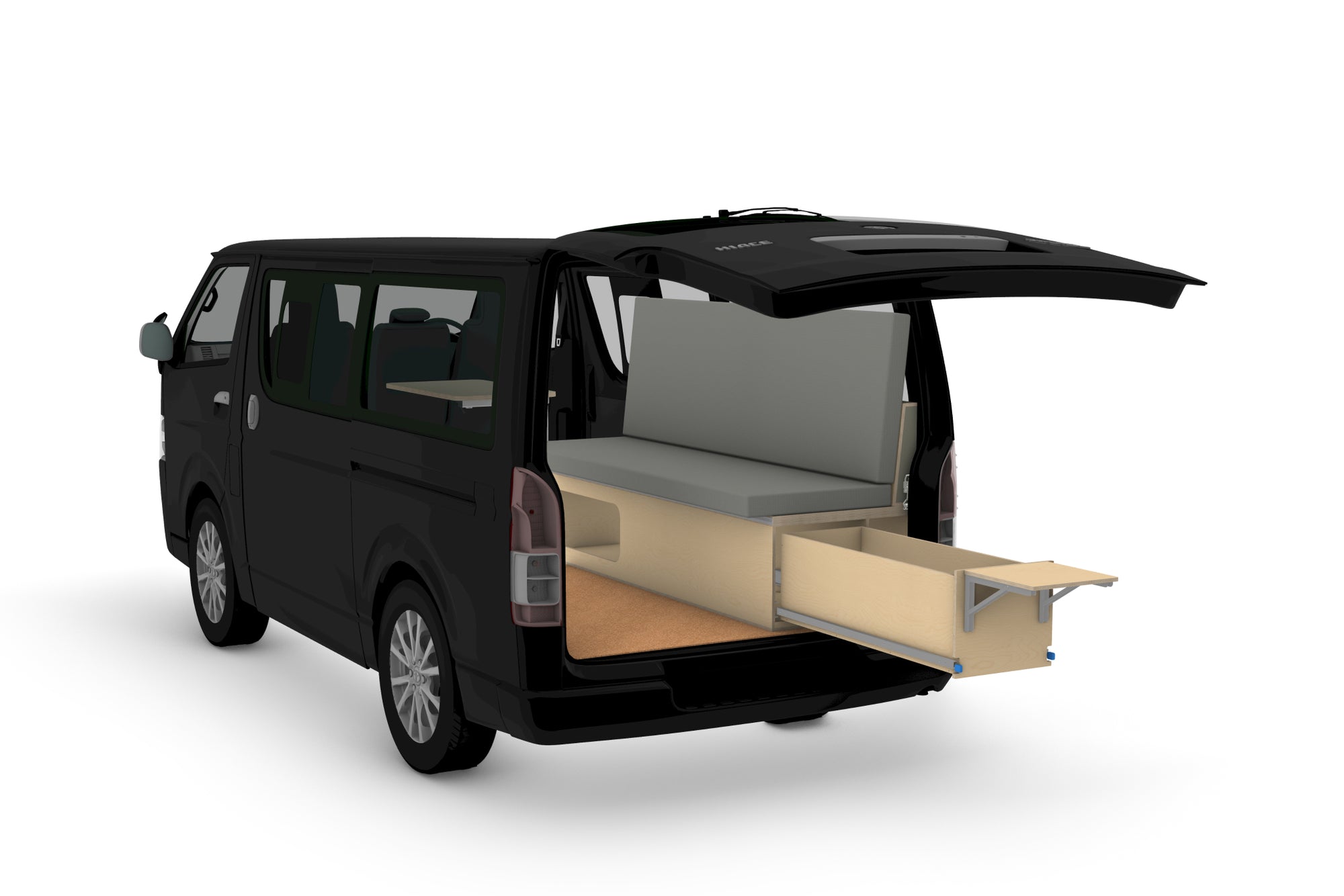 Folding Camper Couch with Storage (Right Side)