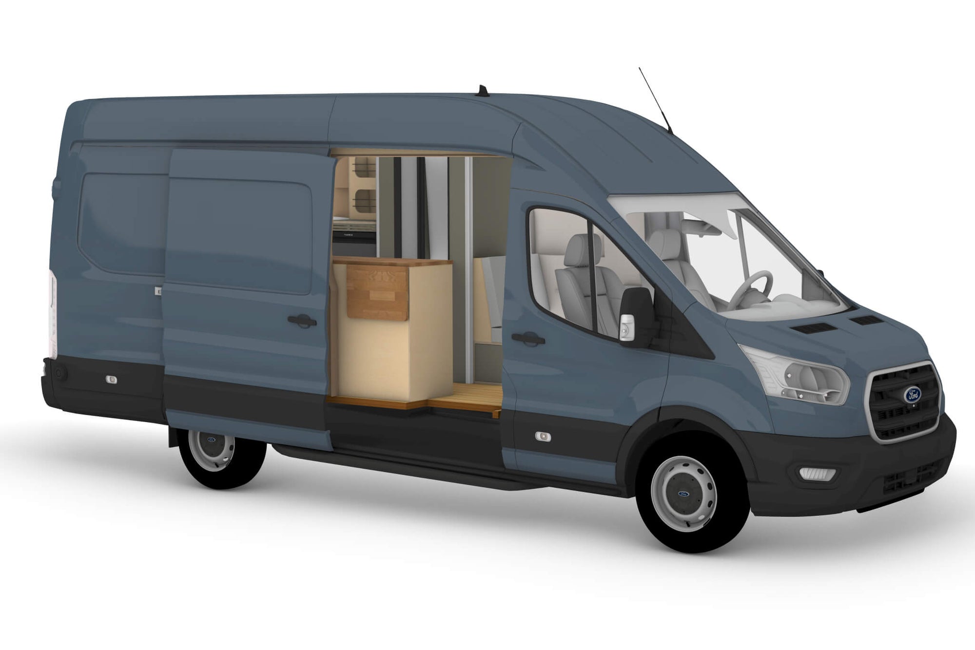 Ford Transit 148" EXT High Roof Campervan Conversion Plans (L4H3)