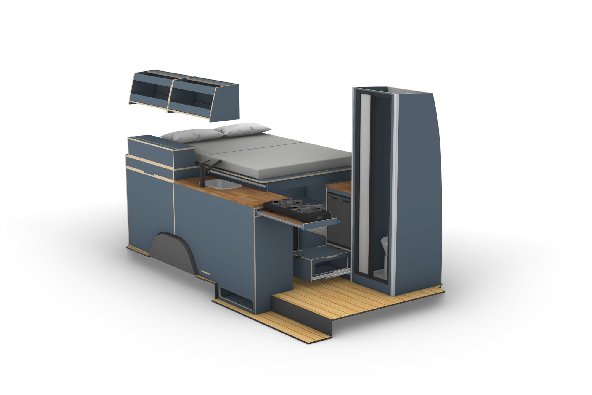 Mercedes Sprinter 144 MWB Campervan Conversion Plans (LHD)