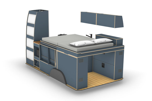Mercedes Sprinter 144 MWB Campervan Conversion Plans (LHD)