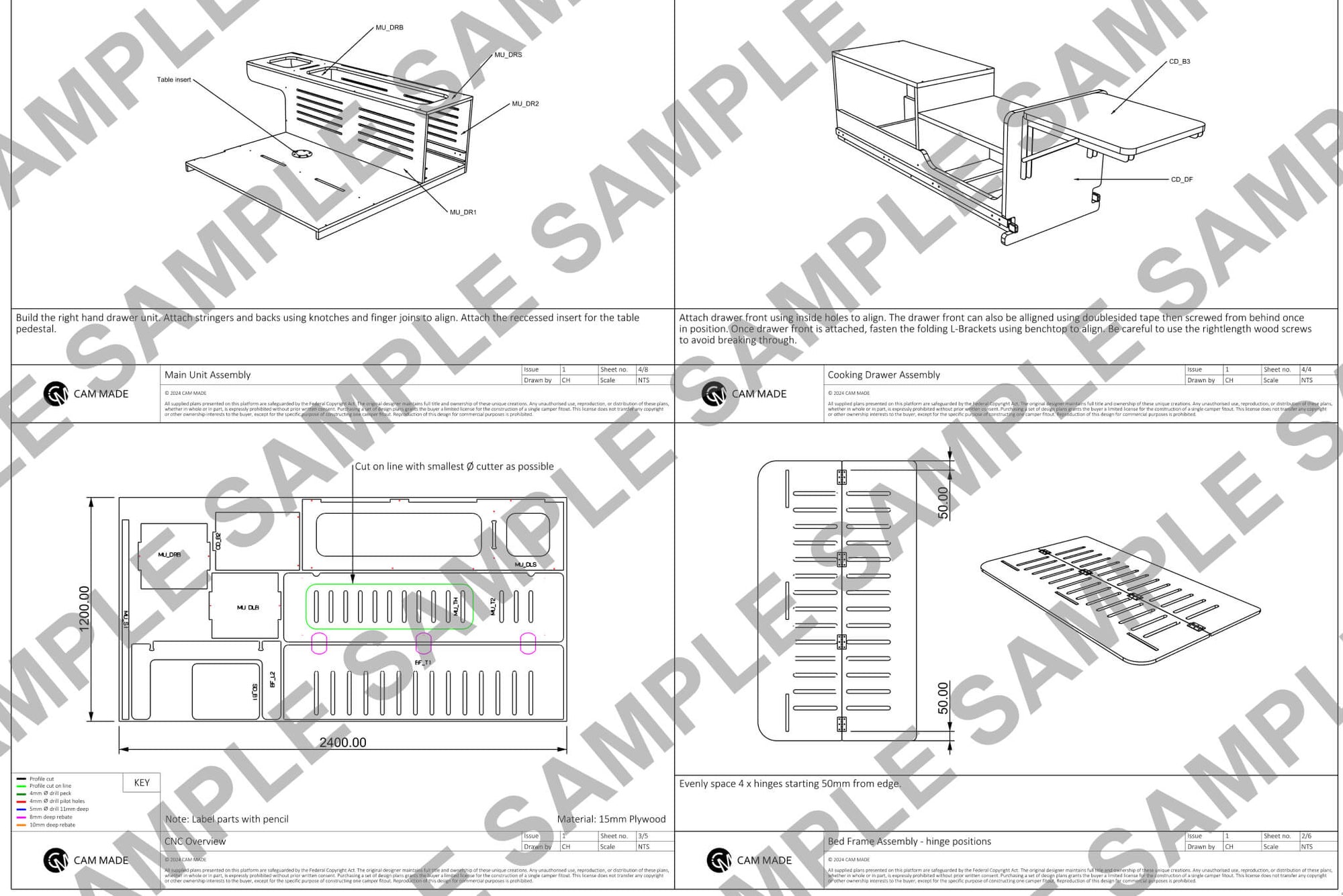 Side-Opening Campervan Conversion Plans (Left Side)