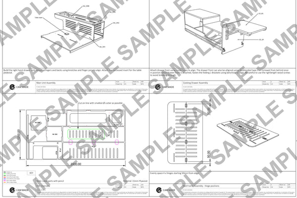 Side-Opening Campervan Conversion Plans (Left Side)