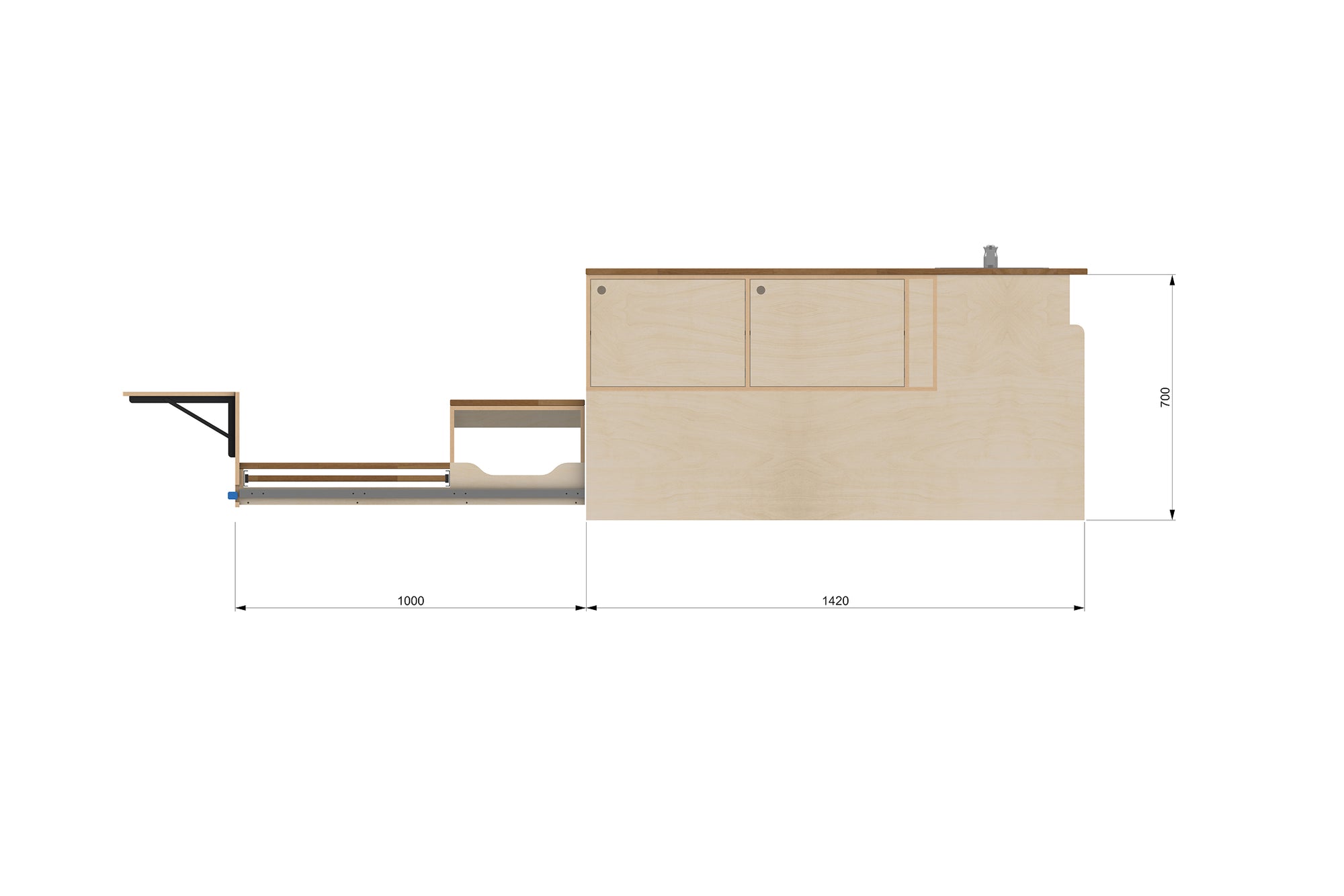 Campervan Kitchen Plans (Left Side)