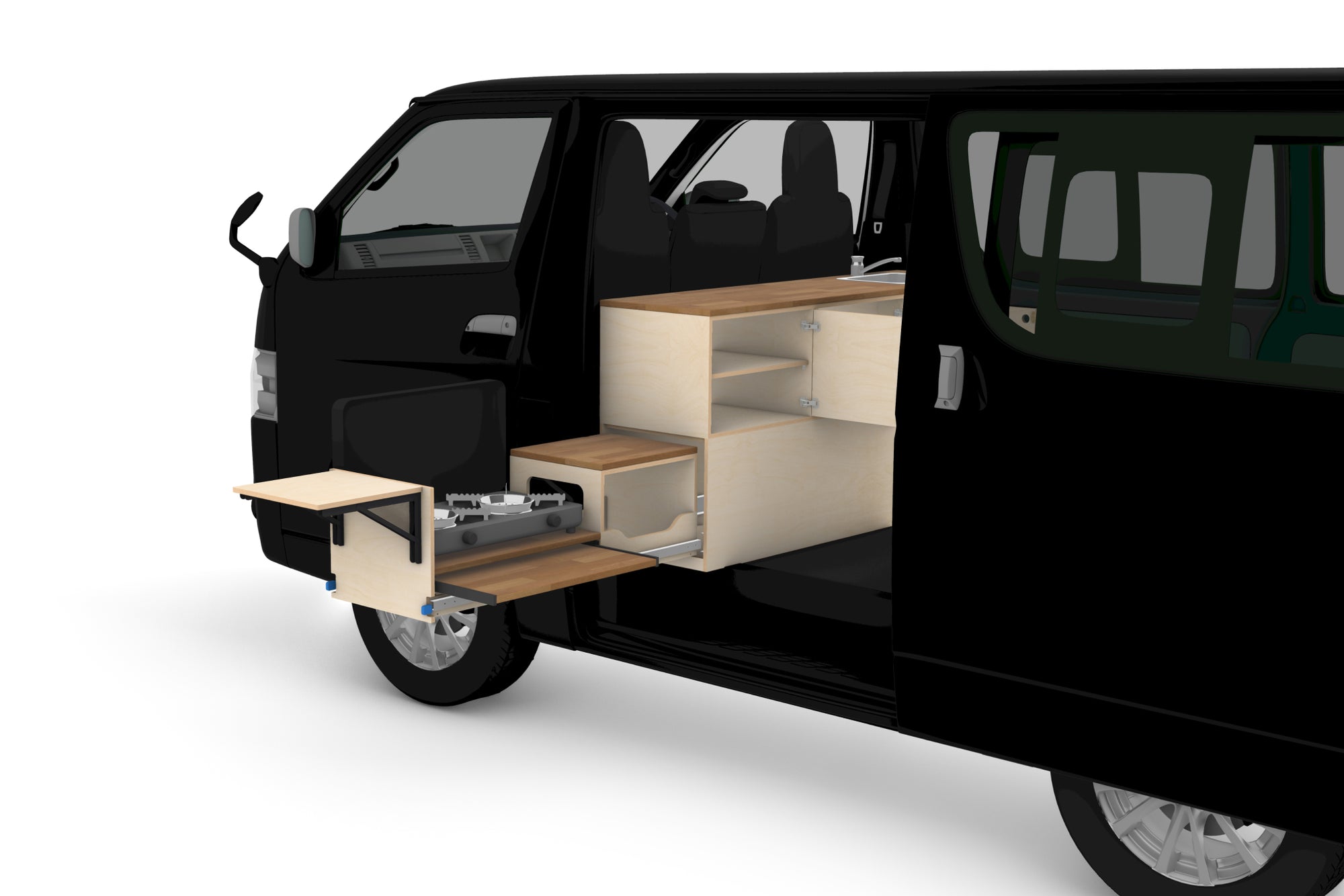 Campervan Kitchen Plans (Left Side)