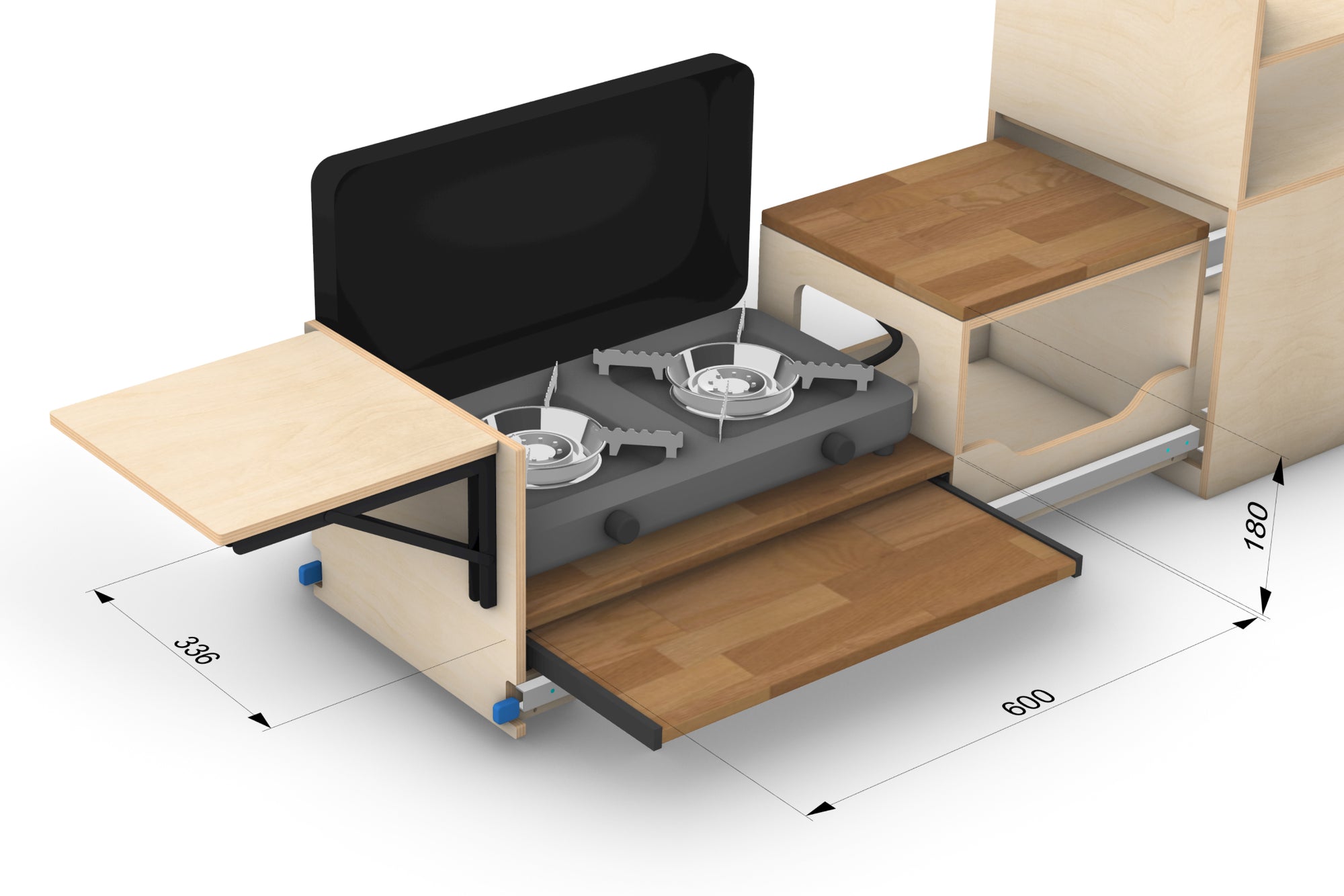Campervan Kitchen Plans (Left Side)