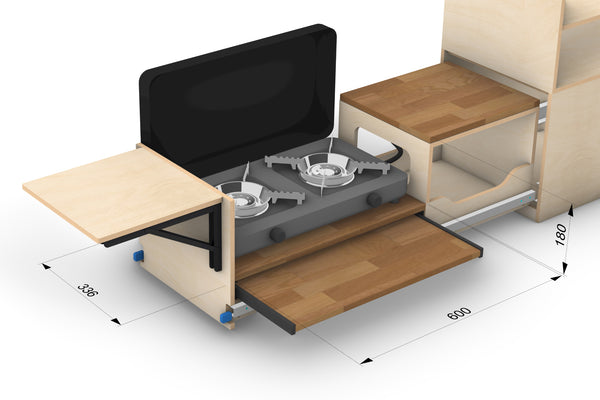 Campervan Kitchen Plans (Left Side)