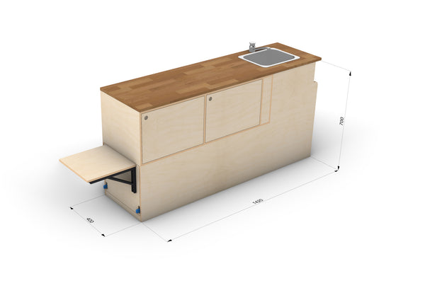 Campervan Kitchen Plans (Left Side)