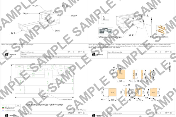 Campervan Kitchen Plans (Left Side)