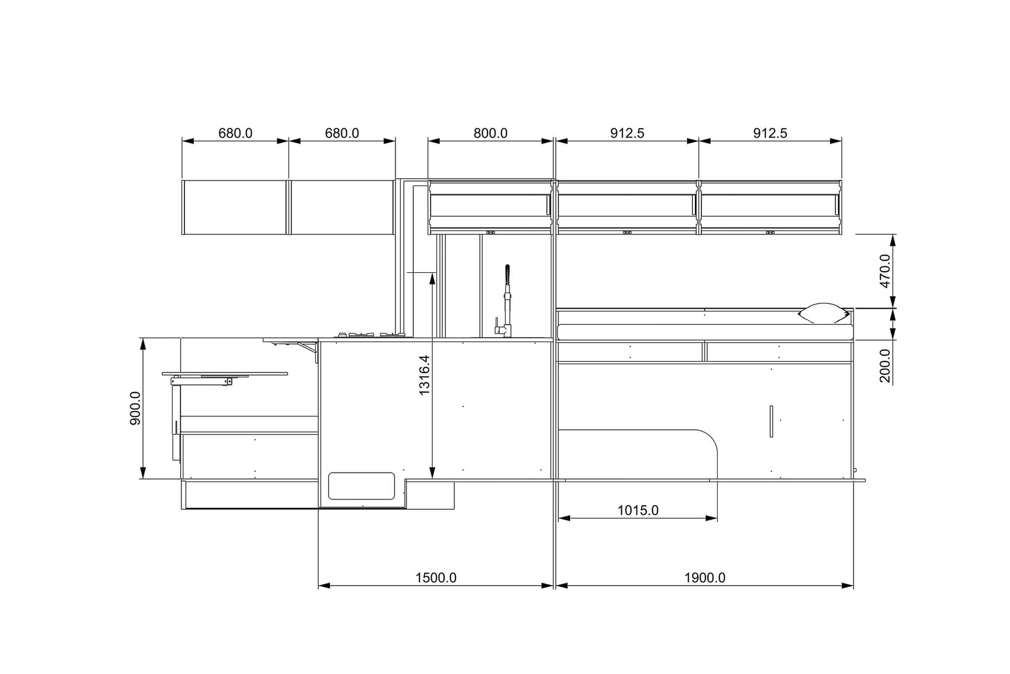 Mercedes Sprinter 170 LWB Camper Conversion Plans (RHD)