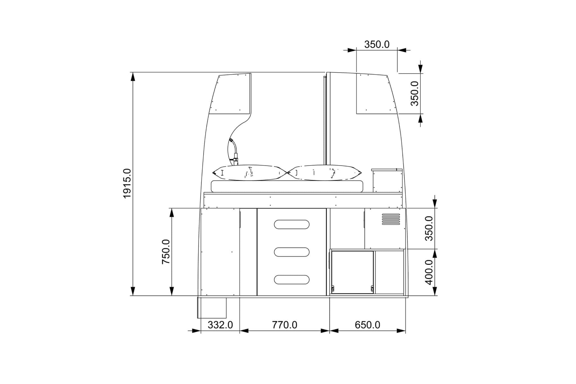 Mercedes Sprinter 170 LWB Camper Conversion Plans (RHD)