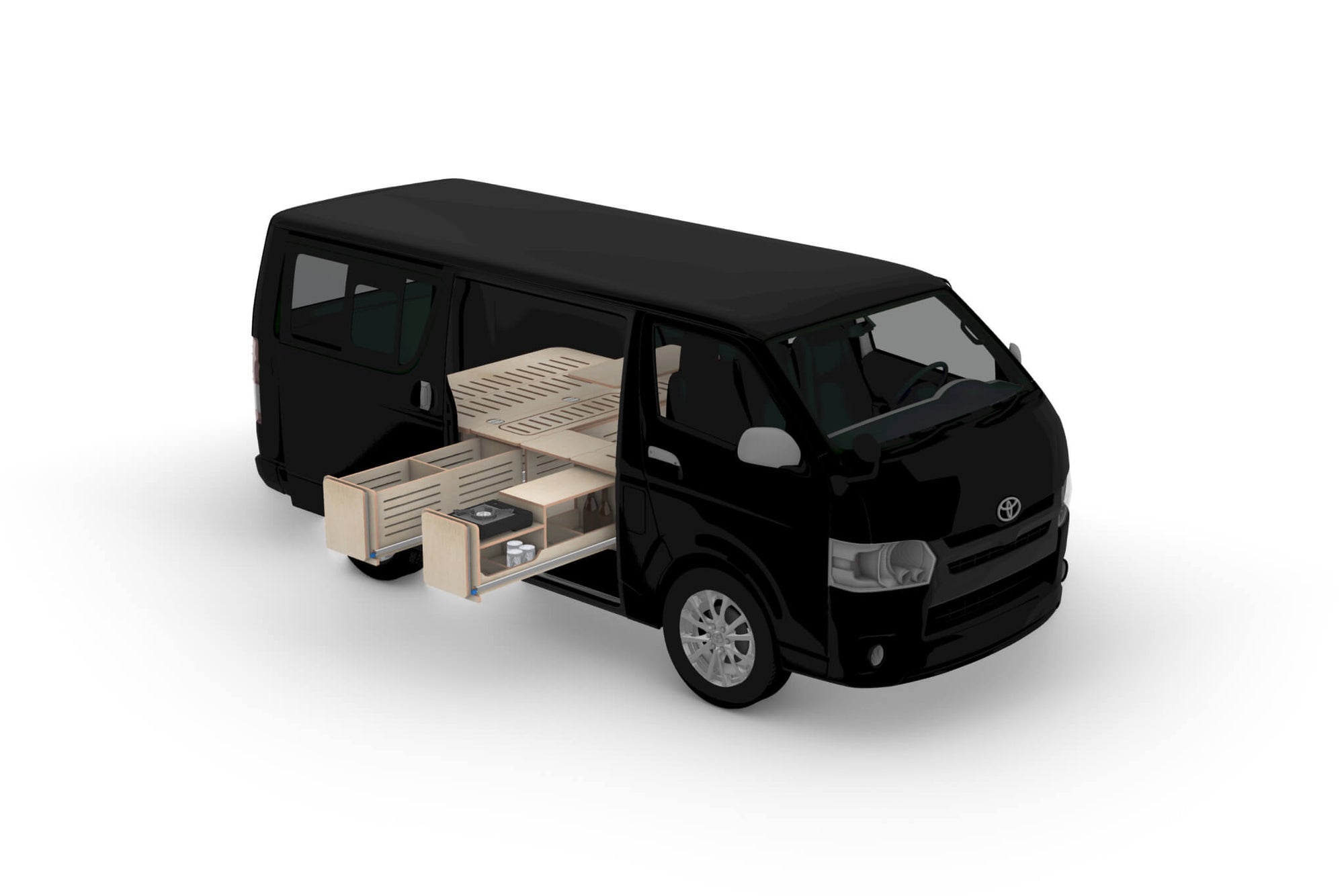 Side-Opening Campervan Conversion Plans (Right Side)