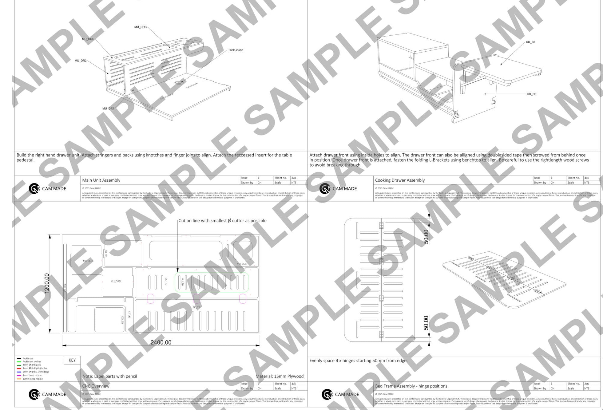 Side-Opening Campervan Conversion Plans (Right Side)