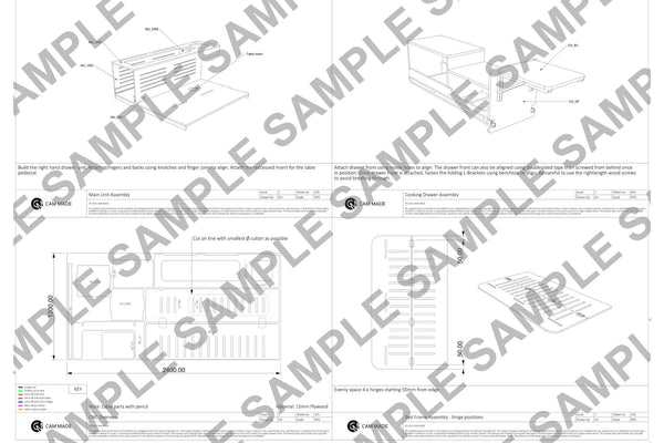 Side-Opening Campervan Conversion Plans (Right Side)