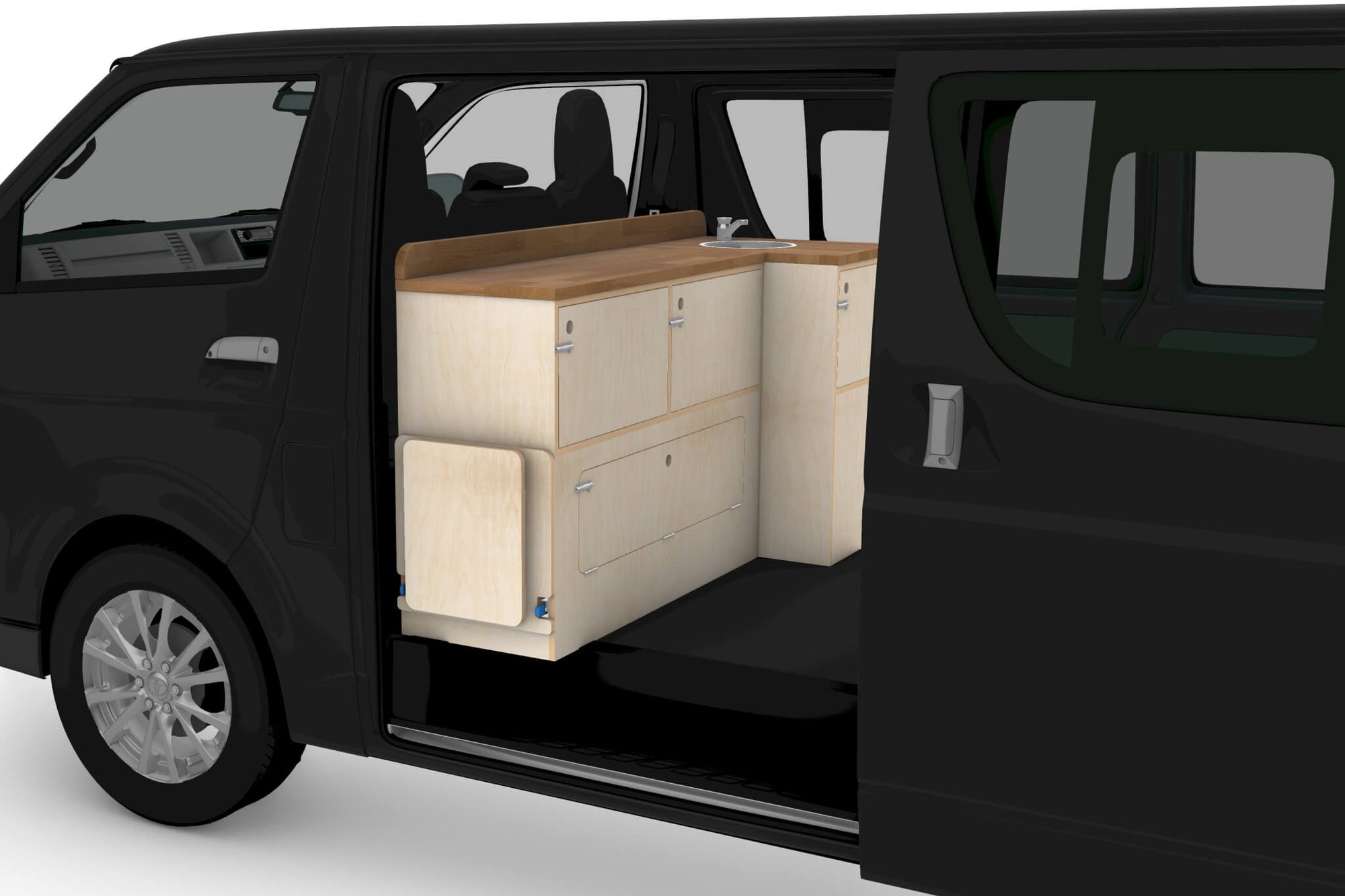 Campervan Slide-Out Kitchen Plans (Left Side)