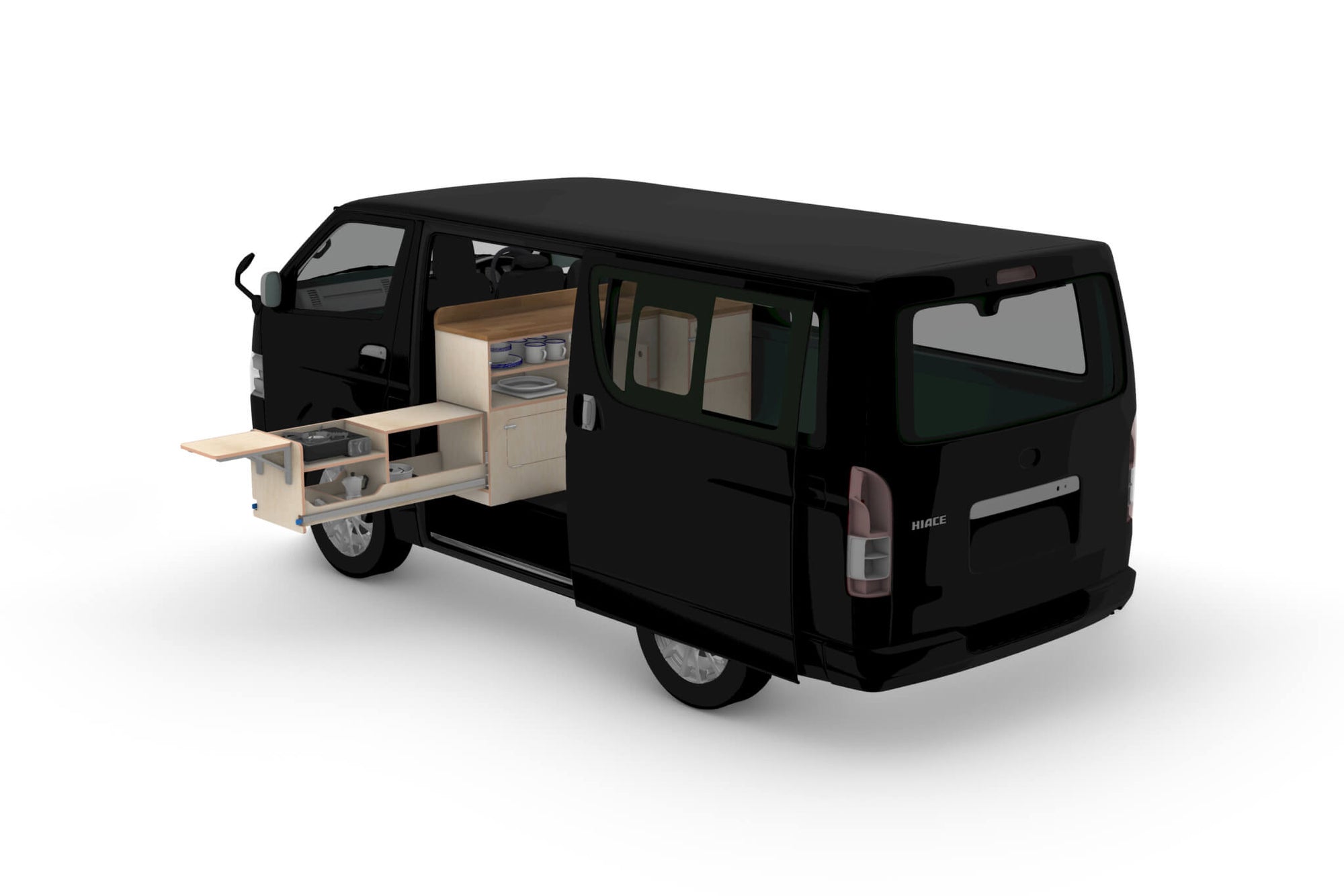 Campervan Slide-Out Kitchen Plans (Left Side)