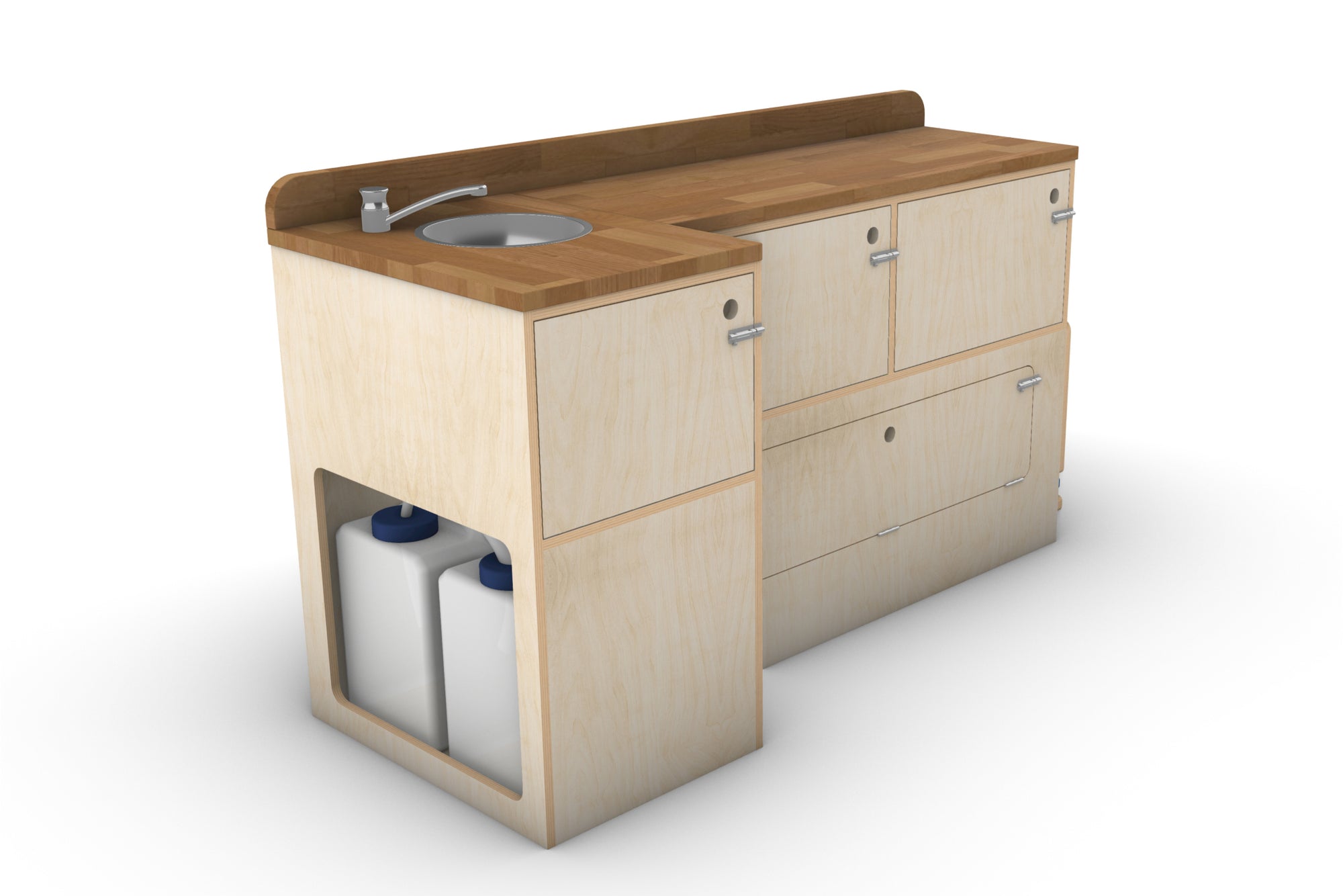 Campervan Slide-Out Kitchen Plans (Right Side)