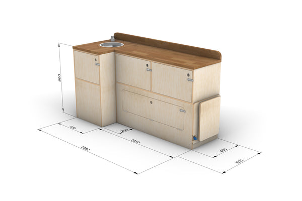 Campervan Slide-Out Kitchen Plans (Right Side)
