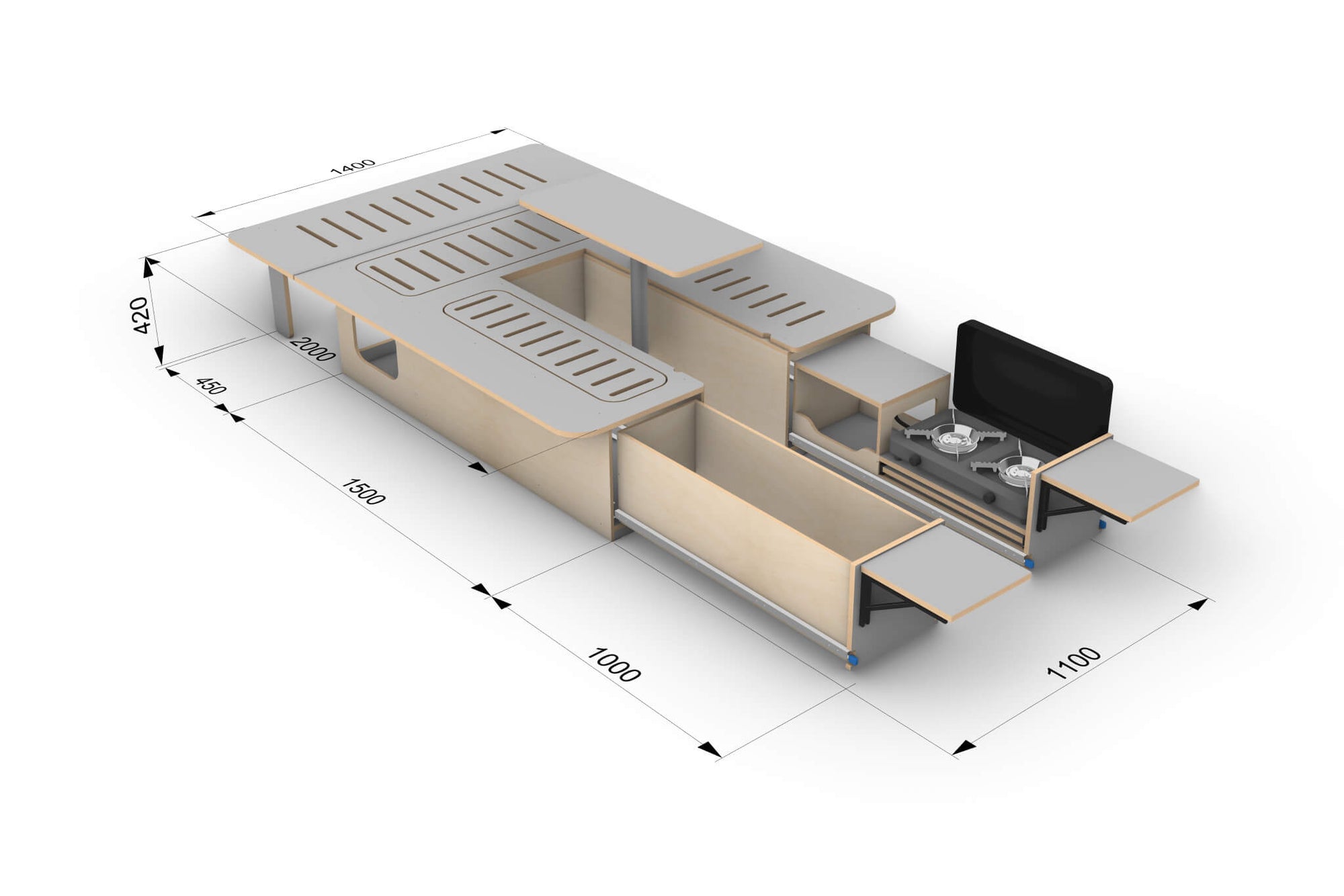 Rear-Opening Camper Van Conversion Plans V2