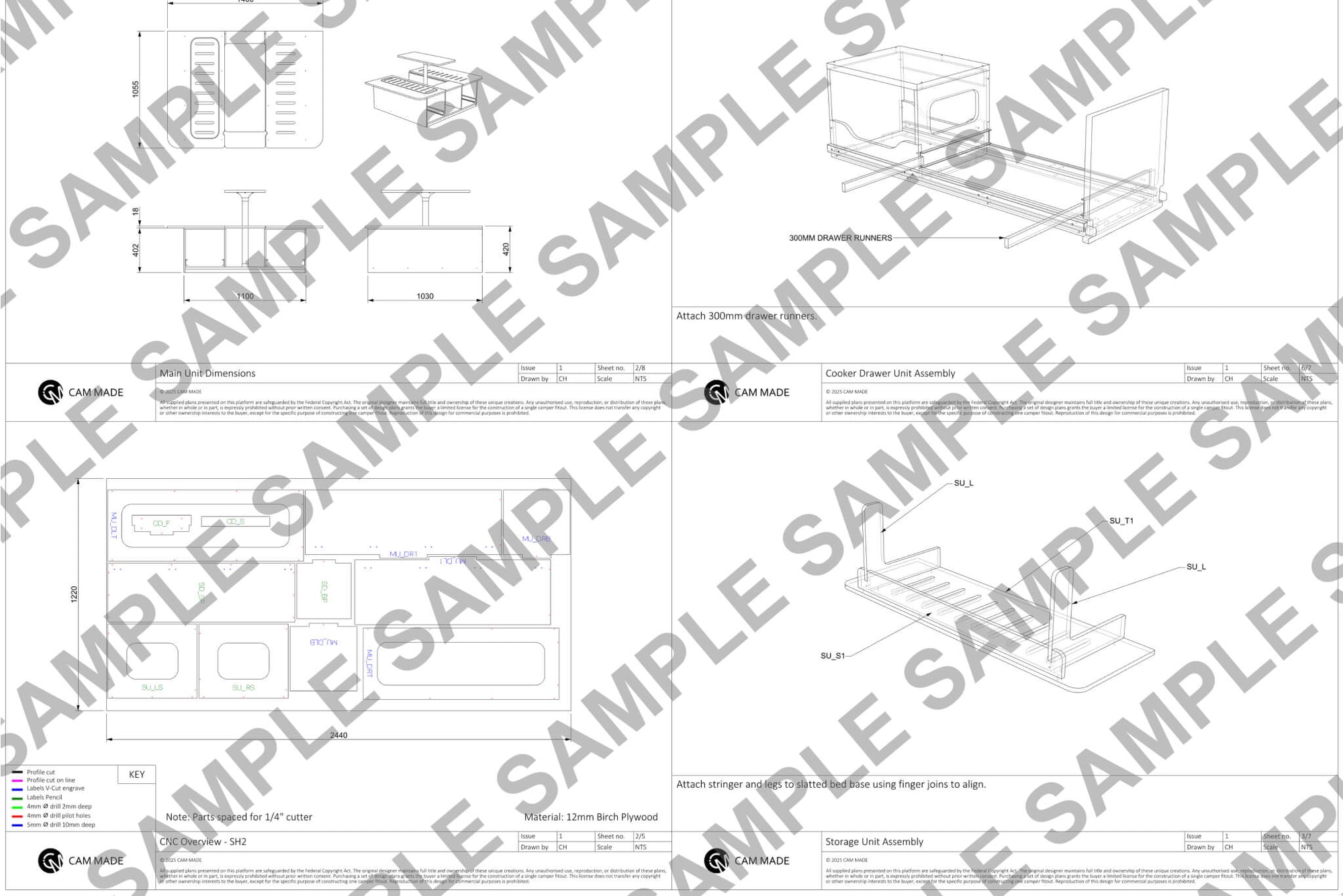 Rear-Opening Camper Van Conversion Plans V2