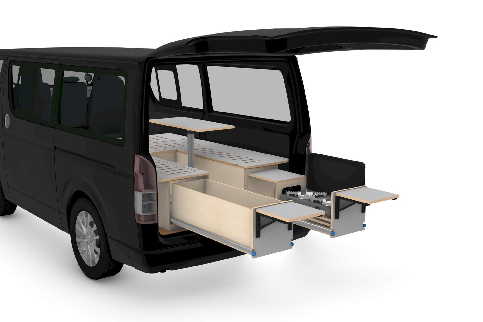 Rear-Opening Camper Van Conversion Plans V2