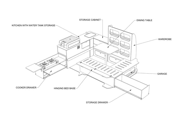 Volkswagen T5 and T6 Camper Fit Out Plans (RHD)