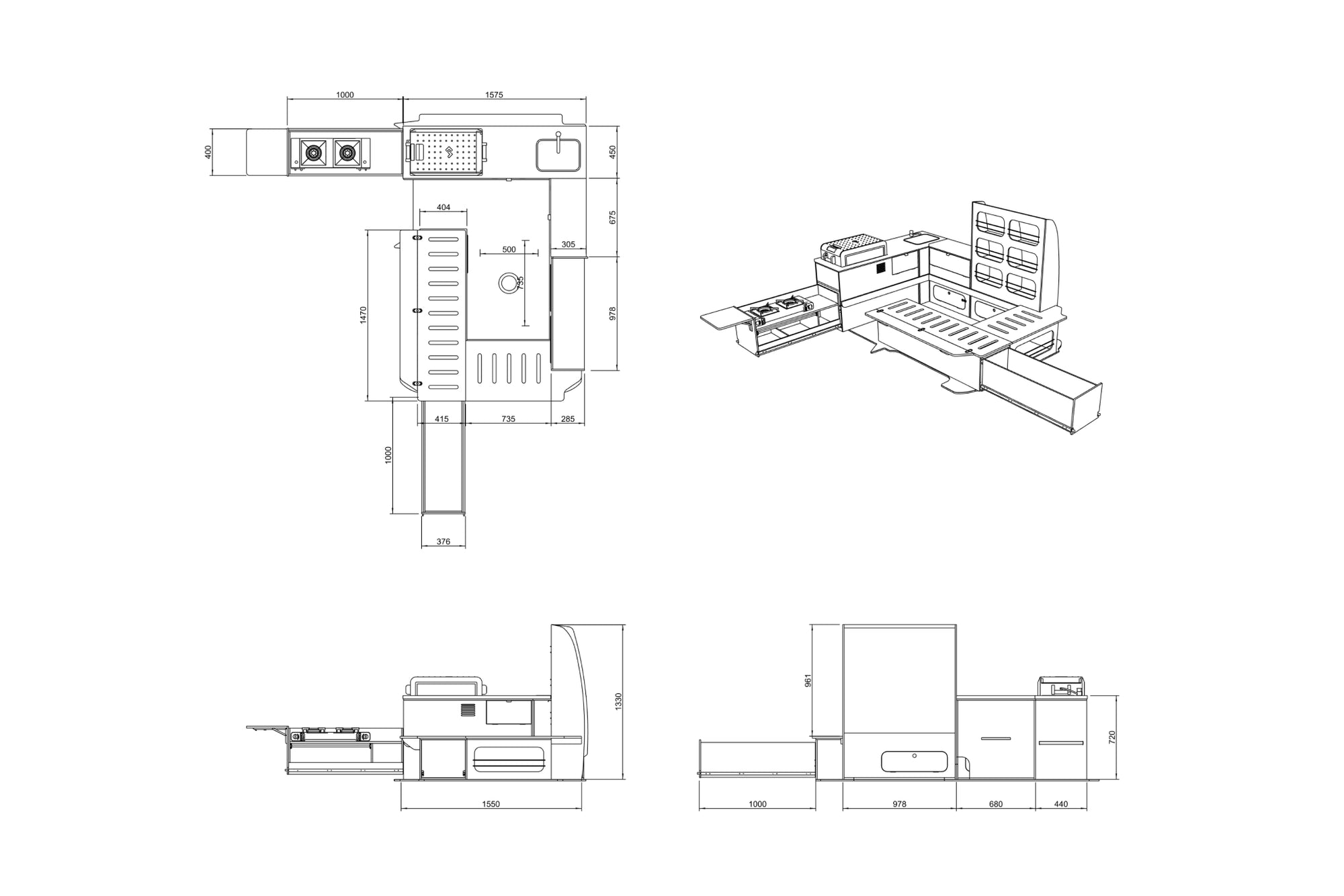 Volkswagen T5 and T6 Camper Fit Out Plans (RHD)
